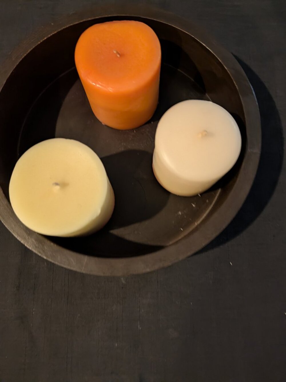 Blyth HomeScents 3-Piece Autumn Candle Set with Wood Tray